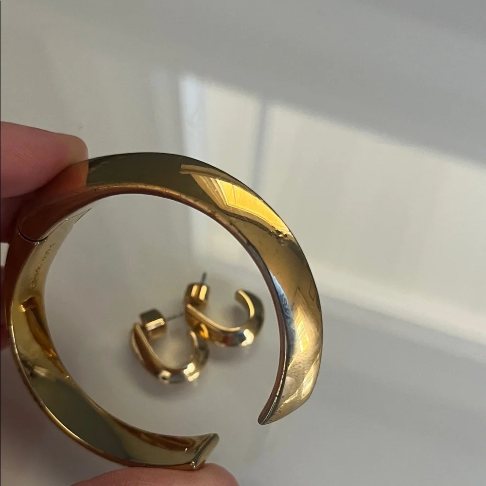 Kate Spade Gold Bracelet and Earring Set